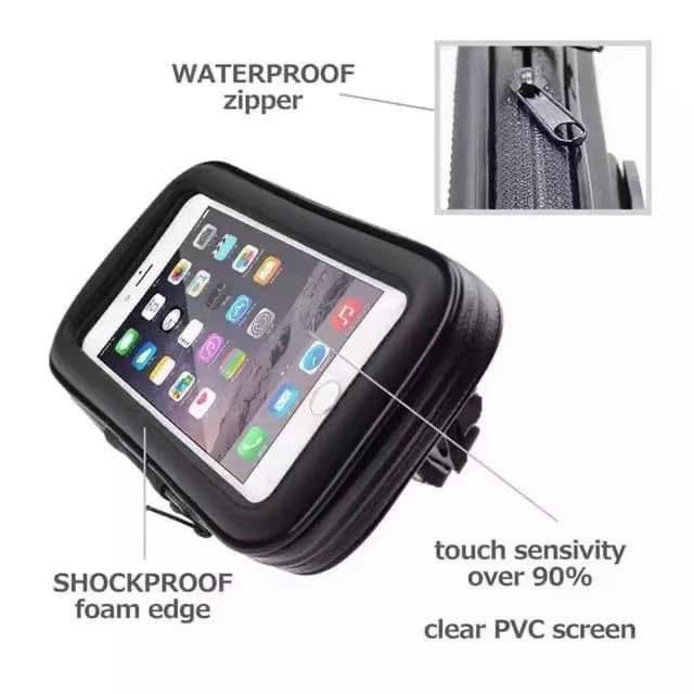 Motor Holder New Version Waterproof Motorcycle Motor Motorbike Mount Holder Phone Cover Holder Bag GPS 4