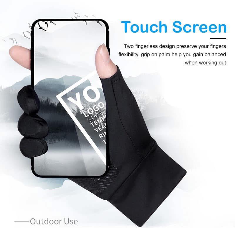 Half Finger Motorcycle Gloves Ice Silk Non-Slip Riding Glove Breathable Sarung Tangan Motor Sun Protection Cycling Glove