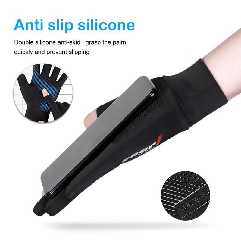 Half Finger Motorcycle Gloves Ice Silk Non-Slip Riding Glove Breathable Sarung Tangan Motor Sun Protection Cycling Glove 2